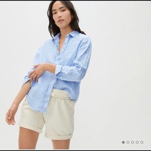 Everlane The Linen Relaxed Button Down Top